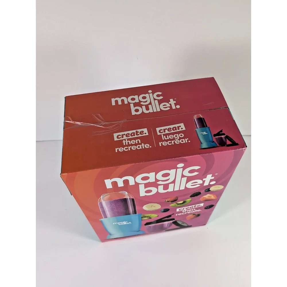 Magic Bullet Essential Personal Blender And To Go Cup Lid Glacier Blue New Box - Picture 6 of 7